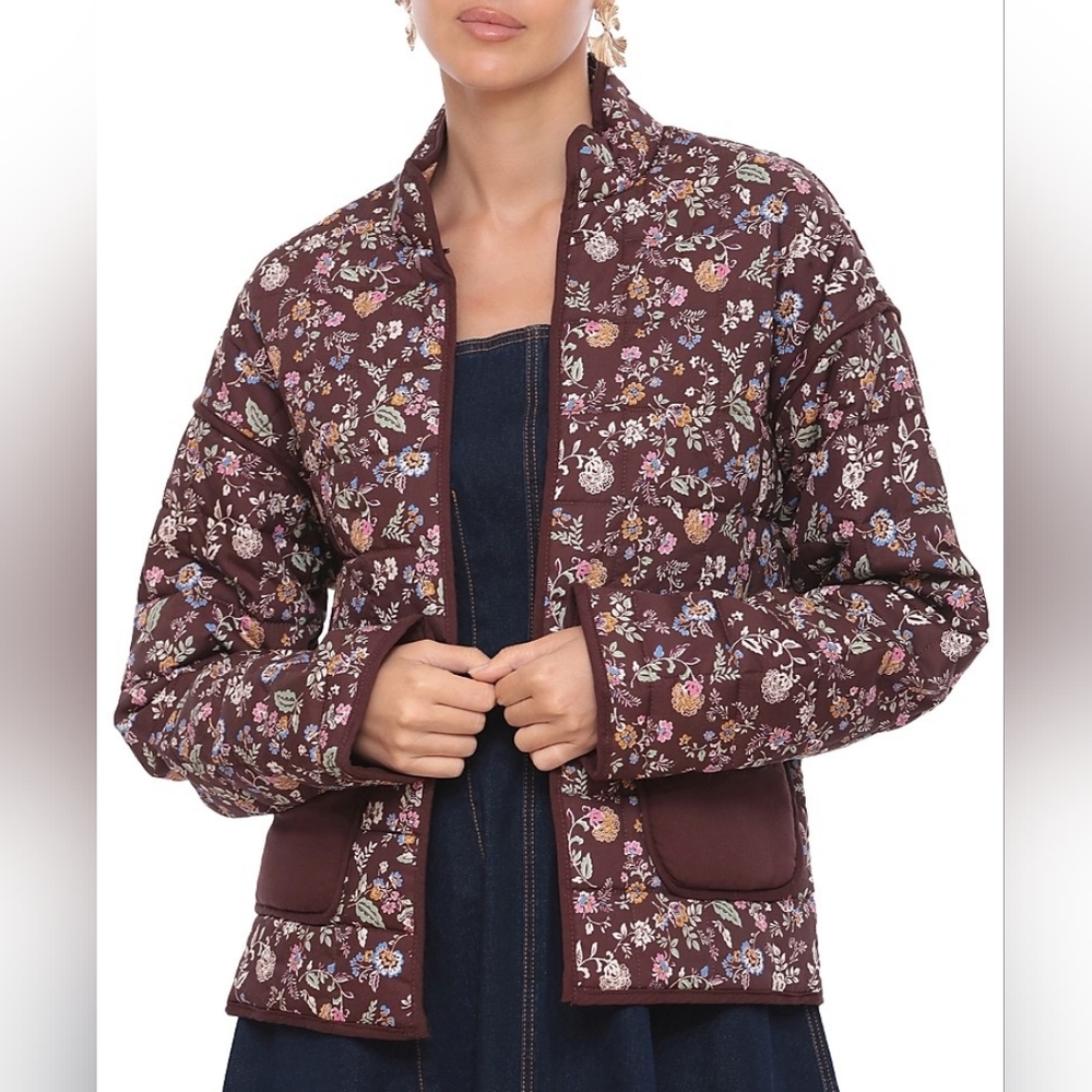Bagatelle Quilted Jacket Women’s Purple - Picture 2 of 4